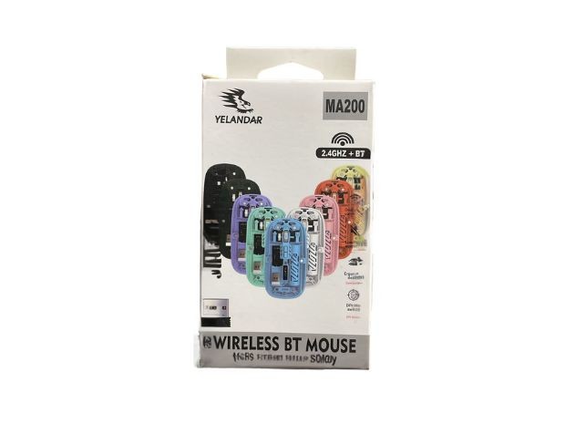 &u+ MOUSE PC WIRELES Y BT RECARGABLE TRANSPARENTE MA200